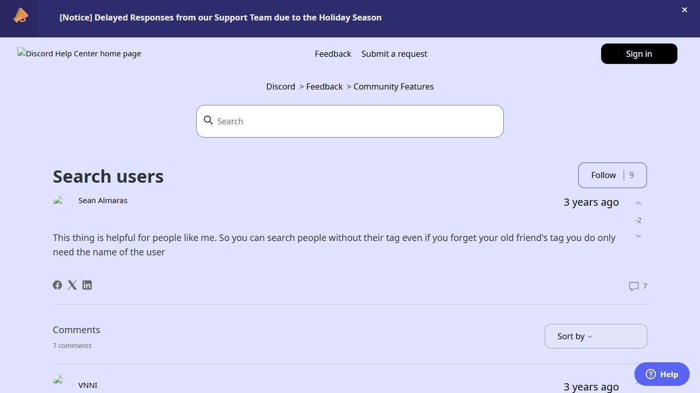 Search users – Discord